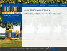 Tablet Screenshot of fahrrad-hegener.de